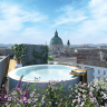 Im Jacoozie entspannen mit Blick auf die Karlskirche: Im “Edler Living” kann man sich diesen Luxus auf der Terrasse im Penthouse gönnen.