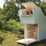 Die „Mobile Forschungsstation“, ein Projekt der Bauhaus-Universität Weimar kombiniert Arbeiten, Schlafen und Essen auf zehn Quadratmetern.