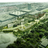 Gesamtansicht / Rendering des Campus WU